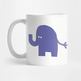 Mysterious Periwinkle Blue Chonk Elephant Mug